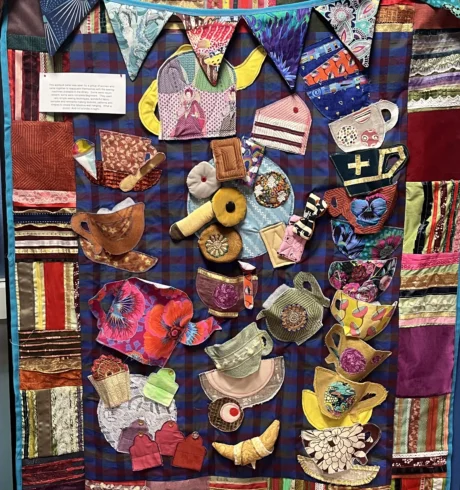 Community banner on display at Forfar Library